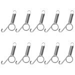 10Pcs Spring Cage Latch Door Spring Latch Hook for Rabbit Cages Metal Finger Spring Latch Hook for Fixing Small Animal, Dog, Cat, Parrot, Guinea Pig, Bunny,Parrot Hedgehog Cage Door