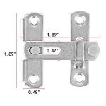 INIRET 4 Packs Barn Door Latches，1.89” x 1.89” Brushed Nickel Stainless Steel Small pet cage flip Door Latch Bi-fold Door Lock,Sliding Door Antique Lock Gate Latches Wine Cabinet Closet Door Latches
