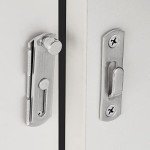 INIRET 4 Packs Barn Door Latches，1.89” x 1.89” Brushed Nickel Stainless Steel Small pet cage flip Door Latch Bi-fold Door Lock,Sliding Door Antique Lock Gate Latches Wine Cabinet Closet Door Latches