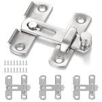 INIRET 4 Packs Barn Door Latches，1.89” x 1.89” Brushed Nickel Stainless Steel Small pet cage flip Door Latch Bi-fold Door Lock,Sliding Door Antique Lock Gate Latches Wine Cabinet Closet Door Latches