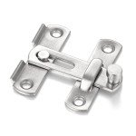 INIRET 4 Packs Barn Door Latches，1.89” x 1.89” Brushed Nickel Stainless Steel Small pet cage flip Door Latch Bi-fold Door Lock,Sliding Door Antique Lock Gate Latches Wine Cabinet Closet Door Latches