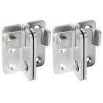 Alise Flip Latch,Gate Latches Slide Bolt Latch Safety Door Lock Catch for Barn Cabinet Pet Cage Wood Fence Garage Window,Heavy Duty Thicker Stainless Steel Gate Hardware Locks,Brushed Nickel 2 Pcs