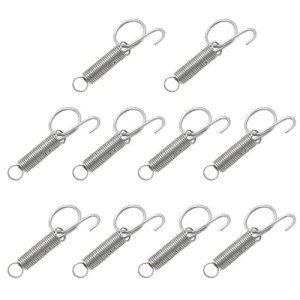 Cheerock 10pcs Spring Latch Hook for Cat Bird Cage, Pet Cage Door Spring Latch Lock, Rabbit Cages Door Spring Latch Hook, Pet Cage Door Fixing Compatible with Large Bird Parrot Cat