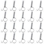 Hotop 20 Pieces Spring Door Latch for Rabbit Cages Metal Finger Hook Fixing Pet Wire Cage Birds Bunny Rodents Guinea Pig Hamster Parrot Hedgehog (3.35 x 0.9 Inch)