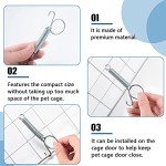 Hotop 20 Pieces Spring Door Latch for Rabbit Cages Metal Finger Hook Fixing Pet Wire Cage Birds Bunny Rodents Guinea Pig Hamster Parrot Hedgehog (3.35 x 0.9 Inch)