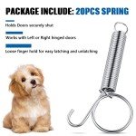 Hotop 20 Pieces Spring Door Latch for Rabbit Cages Metal Finger Hook Fixing Pet Wire Cage Birds Bunny Rodents Guinea Pig Hamster Parrot Hedgehog (3.35 x 0.9 Inch)
