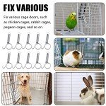 Hotop 20 Pieces Spring Door Latch for Rabbit Cages Metal Finger Hook Fixing Pet Wire Cage Birds Bunny Rodents Guinea Pig Hamster Parrot Hedgehog (3.35 x 0.9 Inch)