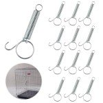 12PCS Spring Latch Finger Door Hook Latch Metal Pet Door Latch for Small Animal Rabbit Bird Cat Parrot Spring Hook