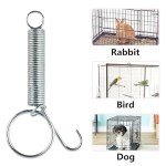 12PCS Spring Latch Finger Door Hook Latch Metal Pet Door Latch for Small Animal Rabbit Bird Cat Parrot Spring Hook