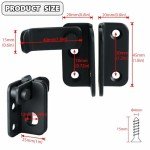 Alise Flip Latch Gate Latches Slide Bolt Latch Safety Door Lock Catch for Barn Cabinet Pet Cage Garden Bathroom Garage Window Sliding Door,MS3001-B Stainless Steel Matte Black