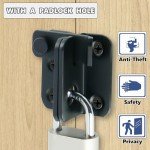 Alise Flip Latch Gate Latches Slide Bolt Latch Safety Door Lock Catch for Barn Cabinet Pet Cage Garden Bathroom Garage Window Sliding Door,MS3001-B Stainless Steel Matte Black