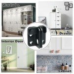 Alise Flip Latch Gate Latches Slide Bolt Latch Safety Door Lock Catch for Barn Cabinet Pet Cage Garden Bathroom Garage Window Sliding Door,MS3001-B Stainless Steel Matte Black