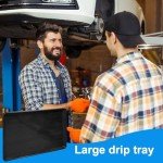Hlimior 3Pcs Extra Large Auto Oil Drip Pan- 35.4 x 24 x1.6 Inches Oil Drip Tray for Under Car Plastic Oil Tray,Oil Catch Pan Replacement Tray to Keep Garage Floor Show Room Driveway Safe and Clean