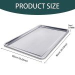 Gisafai Stainless Steel Oil Drip Pan for Under Car Metal Automotive Oil Change Pan Large Drip Tray Oil Catch Pan Replacement Tray Rust Resistant Drip Tray Motorcycle Oil Drain (35.43 x 23.62 Inch)