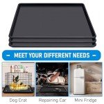 3 Pcs Extra Large Oil Drip Pan,35.4 x 24 x1.5 In Auto Drip Tray Oil Change Drain Pan for Under Car Plastic Drip Tray, Fridges, Washing Machines to Keep Floor Safe and Clean With 2 Pairs of Gloves