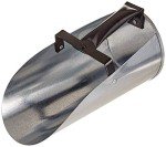 Farm Tuff Galvanized Metal Poultry Feed Scoop with Enclosed Handle for Chicken, Livestock, Bird, Farm Animal, Dog and Cat Food, 2qt Capacity