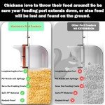 Kinchoix Metal Chicken Feeder Large Capacity 85lbs Automatic Metal Rat Proof Chicken Feeders No Waster Weatherproof Poultry Feeder for Chickens, Geese, Ducks, Turkeys, Quails (10-Port)