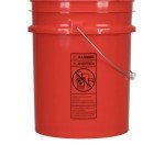 House Naturals 5 Gallon Food Grade BPA Free, Made in USA pail Plastic Bucket with Screw On Air tight Double Gasket lid, (Pack of 3)