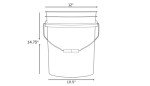 House Naturals 5 Gallon Food Grade BPA Free, Made in USA pail Plastic Bucket with Screw On Air tight Double Gasket lid, (Pack of 3)