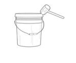 House Naturals 5 Gallon Food Grade BPA Free, Made in USA pail Plastic Bucket with Screw On Air tight Double Gasket lid, (Pack of 3)