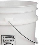 House Naturals 5 Gal White Plastic Buckets Food Grade BPA Free Premium 90 mil pails with Gasket Lids - Pack of 3 - Made in USA