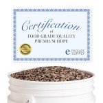 5 Gallon Bucket with Gamma Seal Screw on Airtight Lid, Food Grade Storage, Premium HPDE Plastic, BPA Free, Durable 90 Mil All Purpose Pail, Made in USA. 1 Count