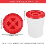 Aodaer 4 Pieces Seal Lid 5 Gallon Bucket Twist Lid Food Storage Container Lid Reusable Plastic Seal Lid Food Storage Container Lids, Mixed Colors