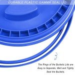 Aodaer 4 Pieces Seal Lid 5 Gallon Bucket Twist Lid Food Storage Container Lid Reusable Plastic Seal Lid Food Storage Container Lids, Mixed Colors