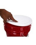 Poly Farm Flexible EASY Access Snap On Lids for 5 Gallon Buckets (also fits most 3.5, 6, and 7 Gallon Buckets) (BLACK) (2)