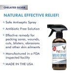 PetSilver Wound Spray Chicken & Bird Formula with Patented Chelated Silver, Healing Aid for Pecking Sores, Bumble Foot, Cuts, Wounds, Burns, and Skin Irritations, Chicken Care, Made in USA, 12 fl. oz.