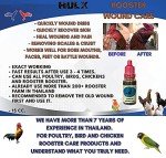 HULX 2 PCS, Rooster Booster Chicken Wound Care Skin Soother Healing 30 CC. Protection & Quickly Recover Skin Heal Wounds Pain After Fighting Fast Dries Work Well for Sore Mouth Face Feet Poultry Bird
