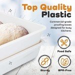 GSM Brands Pizza Dough Proofing Box - Stackable Commercial Quality Trays with Covers (17.25 x 13 Inches) - 2 Trays and 2 Covers