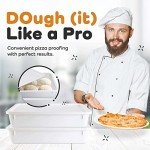 GSM Brands Pizza Dough Proofing Box - Stackable Commercial Quality Trays with Covers (17.25 x 13 Inches) - 2 Trays and 2 Covers