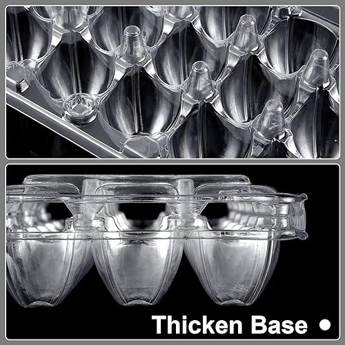 100 Clear Plastic Quail Egg Cartons - 18 Grids