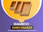YBM Home & Kitchen Bamboo Drawer Organizer Box 14"Lx10"Wx2"H #319