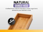 YBM Home & Kitchen Bamboo Drawer Organizer Box 14"Lx10"Wx2"H #319