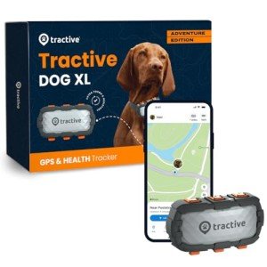 Tractive XL GPS Tracker & Health Monitoring for Dogs (50 lbs+) - Market Leading Pet GPS Location Tracker | Wellness & Escape Alerts | Waterproof | Works with Any Collar (Adventure Edition)