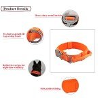 Yunleparks Tactical Dog Collar Heavy Duty Dog Collar with Metal Buckle and Control Handle for Medium Large Dogs Training (Orange, Medium (Pack of 1))