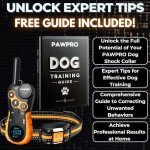 Dog Shock Collar with Remote, Unmatched 4-Mile Range, Night-Light Mode, Training Guide Included, 124 Training Levels & 4 Modes, Beep Vibration Shock, Waterproof Rechargeable, Fits All Dogs, US Tech