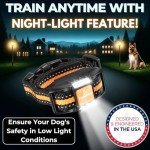 Dog Shock Collar with Remote, Unmatched 4-Mile Range, Night-Light Mode, Training Guide Included, 124 Training Levels & 4 Modes, Beep Vibration Shock, Waterproof Rechargeable, Fits All Dogs, US Tech