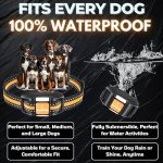 Dog Shock Collar with Remote, Unmatched 4-Mile Range, Night-Light Mode, Training Guide Included, 124 Training Levels & 4 Modes, Beep Vibration Shock, Waterproof Rechargeable, Fits All Dogs, US Tech