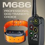 PetSpy M686 Premium Dog Training Shock Collar, 1100 Yards, Medium to Large Dogs, with Vibration, Electric Shock and Beep, Waterproof, Remote Trainer (One Dog)