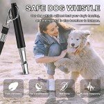 Dog Whistle, Adjustable Pitch for Stop Barking Recall.Training,Professional.Dogs Training,Whistles, Tool for with Free.Black.StrapLanyard