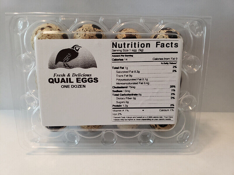 Quail Egg Carton Labels - Pack of 100