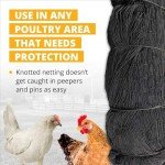 Stromberg’s 2” Mesh Heavy Duty Knotted Aviary Netting, UV Resistant Polyethylene Fiber for Game Birds, Pheasants & Poultry, 85 Lbs Break Strength Durable Against Weather and Predators, Size 25' x 50'