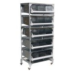 0315 - 15 Section Quail Battery Breeding Pen (wheels not included)