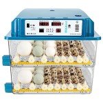 Vevitts 120 Egg Incubators for Hatching Eggs Automatic Temperature Control Chicken Quail Eggs Incubator Humidity Monitoring for Farm Egg Incubation