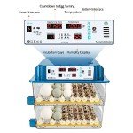 Vevitts 120 Egg Incubators for Hatching Eggs Automatic Temperature Control Chicken Quail Eggs Incubator Humidity Monitoring for Farm Egg Incubation
