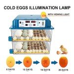 Vevitts 120 Egg Incubators for Hatching Eggs Automatic Temperature Control Chicken Quail Eggs Incubator Humidity Monitoring for Farm Egg Incubation