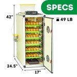 CT180SH Egg Incubator with Automatic Egg Turning & Perfect Humidity Controls, Set & Forget Design, Cabinet Incubators for Hatching Eggs, Incubate and Hatch 180 Chicken Eggs | Hatching Time